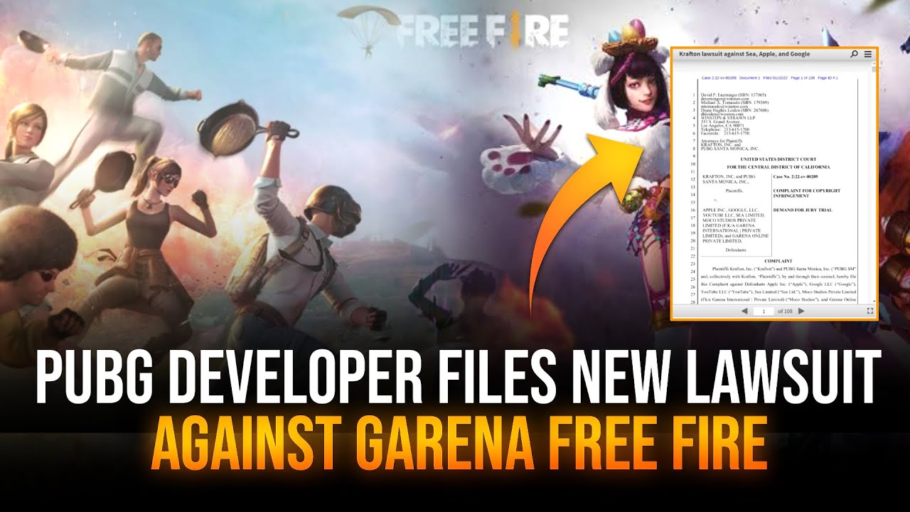 RajkotUpdates.News: PUBG Developer Krafton Has Filed a Lawsuit Against Garena Free Fire