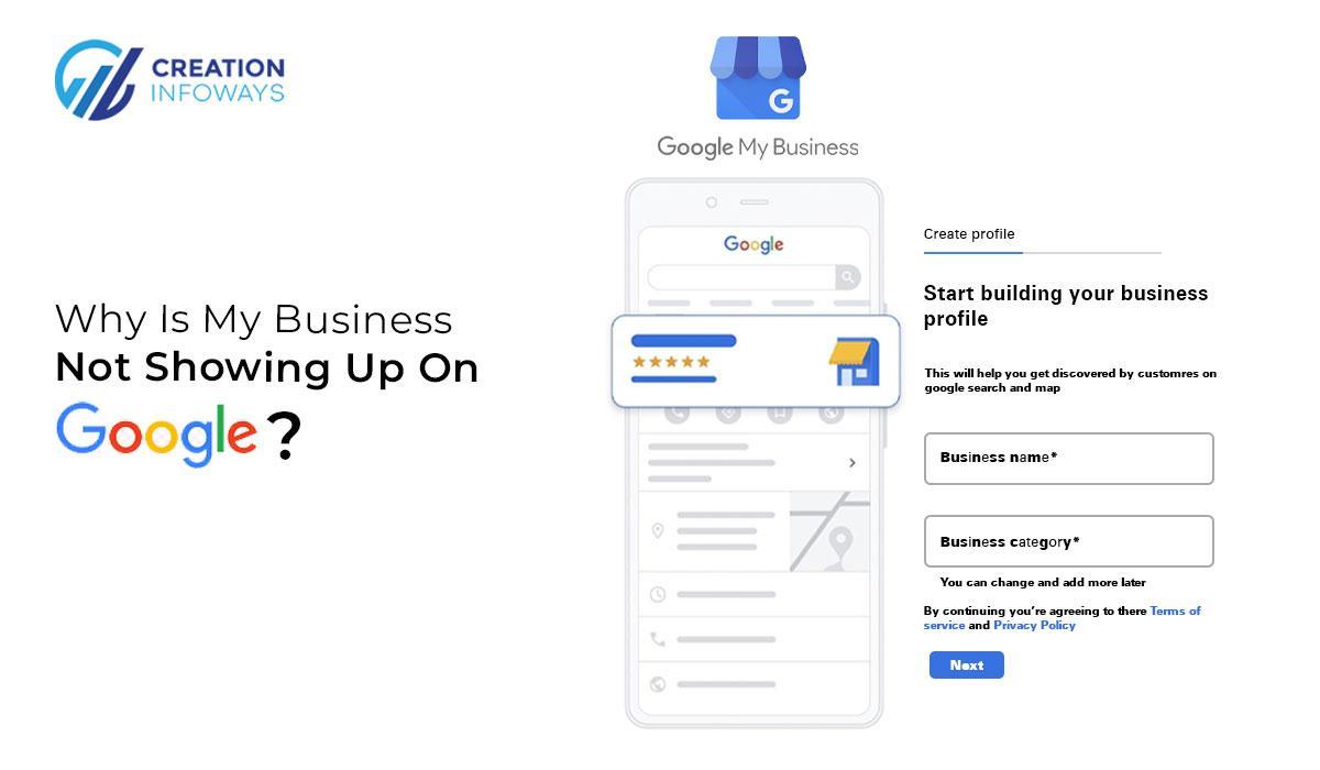 why is my business not showing up on Google