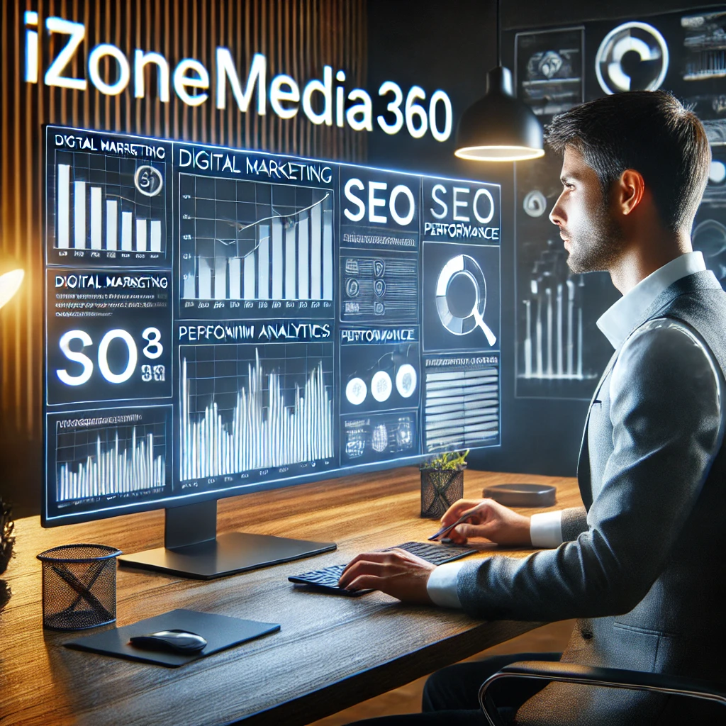 A founder of IZoneMedia360 develops digital marketing strategies by analyzing SEO performance indicators.