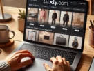 A user browsing Luuxly. Products were discovered on a laptop using www.