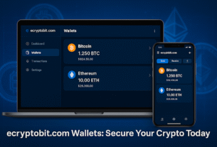 Crypto wallet dashboard showing Bitcoin and Ethereum on ecryptobit.com