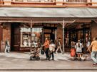 Families walking and exploring shops and streets in Sydney